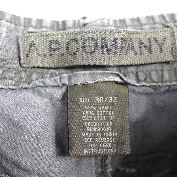 Vintage Y2K AP COMPANY Men's Military Tactical Cargo Pants Size 30x32 Army Green - Picture 5 of 10